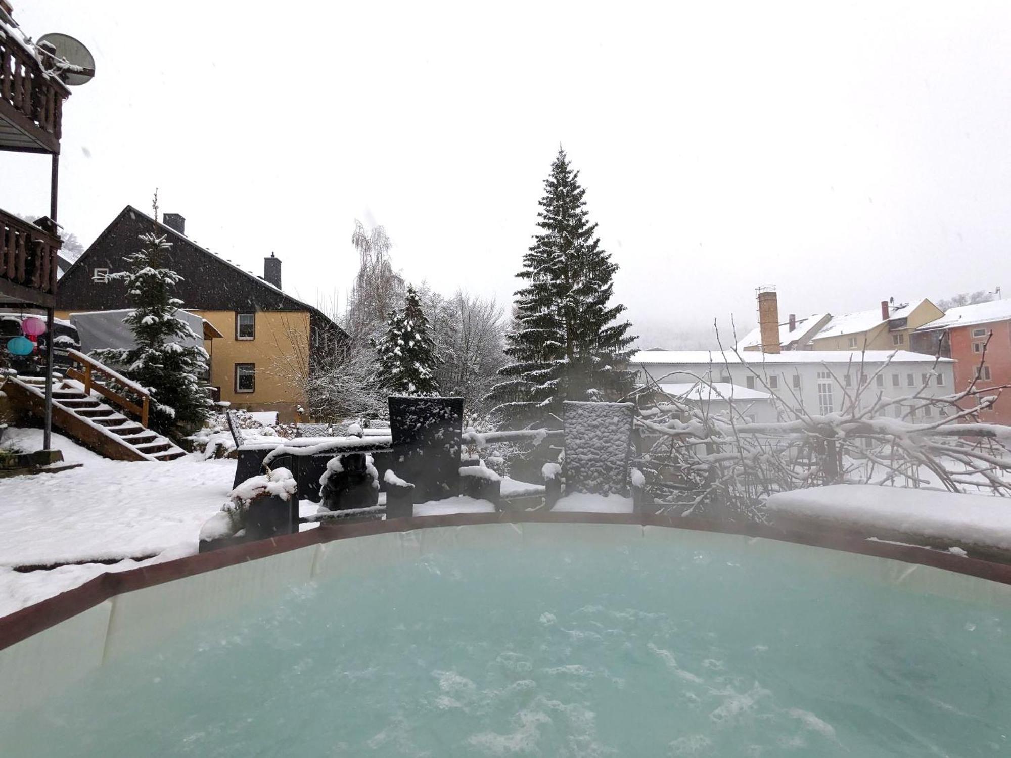 Hw2B - Urlaubsmagie - Wohlfuehlwohnung Mit Balkon, Pool, Sauna & Terrasse Sebnitz Dış mekan fotoğraf